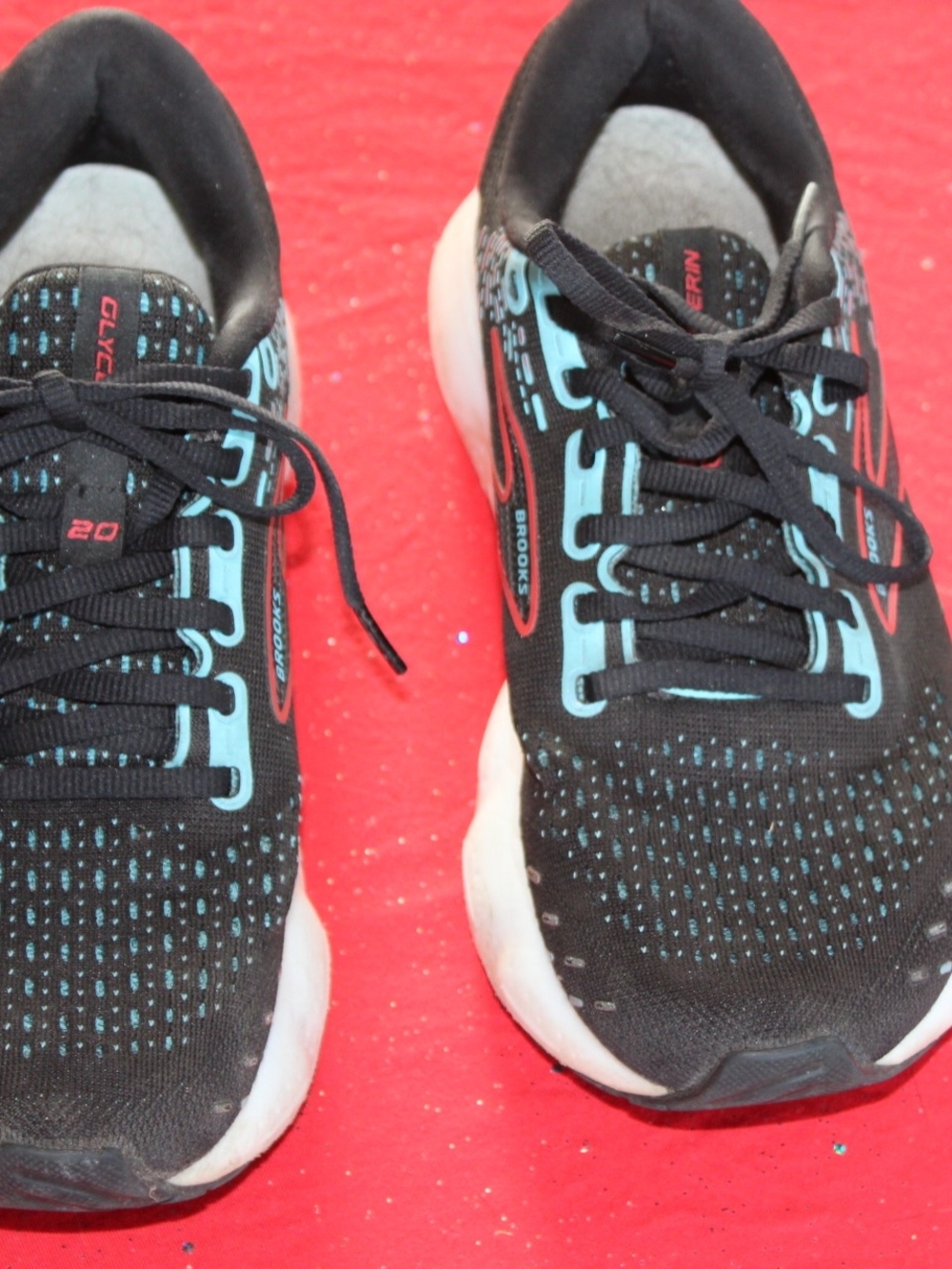 Brooks Black Running Sneakers with Light Blue Accents